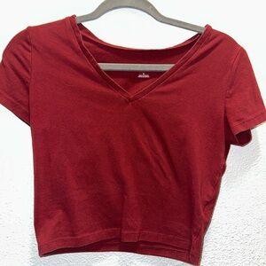 Women’s Burgundy Crop Top